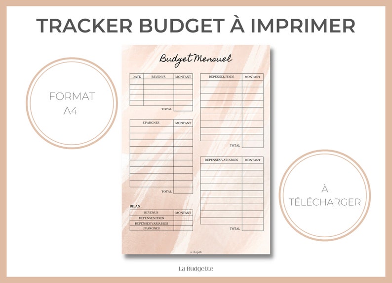 Budget Mensuel A4 à Imprimer. - Etsy France