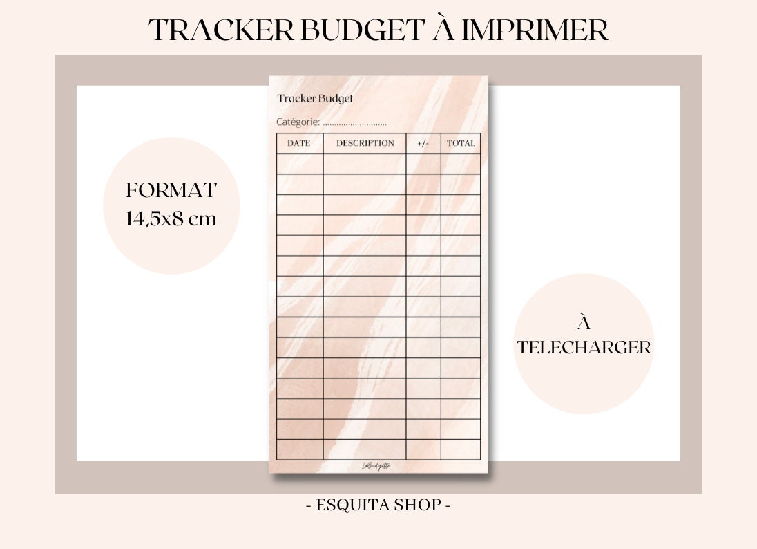 TRACKER BUDGET À IMPRIMER | Etsy