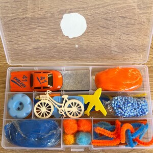 Transport playdough kit, Playdough kit, sensory box, kids birthday gift, sensory kit, kids present, transport pretend play, child play kit