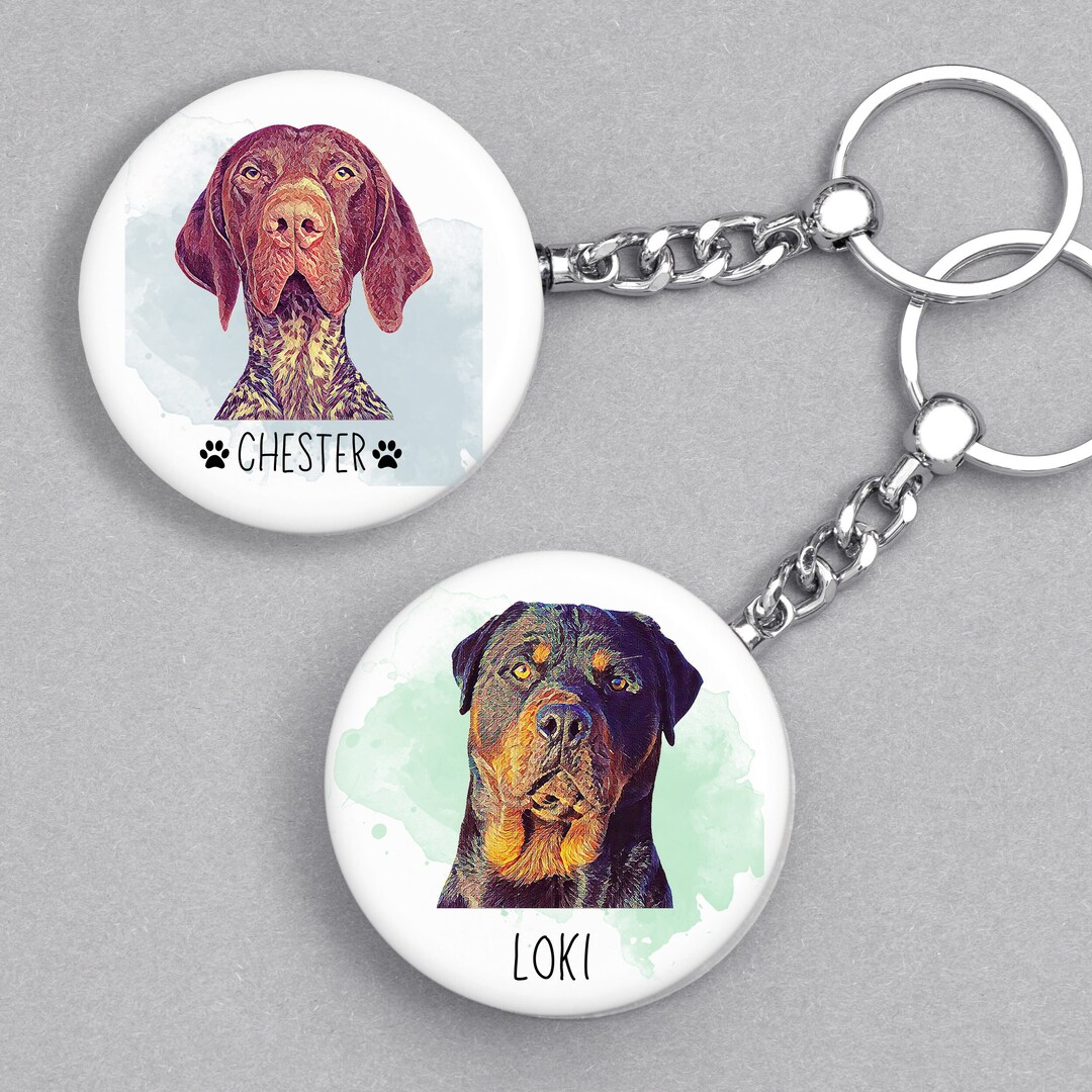CUSTOM PET KEYRING Personalised Pet Keyring Custom Pet Etsy UK