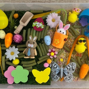 EASTER SENSORY KIT, easter sensory bin, spring sensory bin, spring sensory kit, , Easter tuff tray kit, Easter play, Spring small world