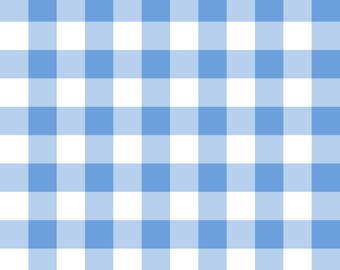 Little Boy Blue Gingham Seamless Repeat Pattern JPEG