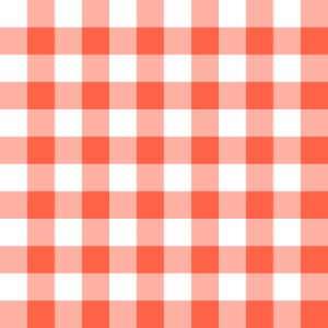 May include: A seamless pattern of alternating coral and white squares. The pattern is a classic gingham design.
