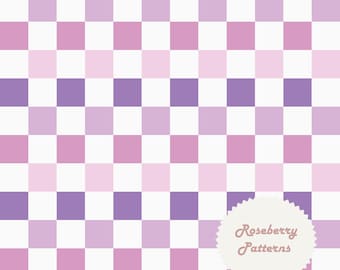 Lavender Fields Checker Seamless Repeat Pattern JPEG