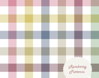 Earth Tones Easter Gingham Seamless Repeat Pattern JPEG