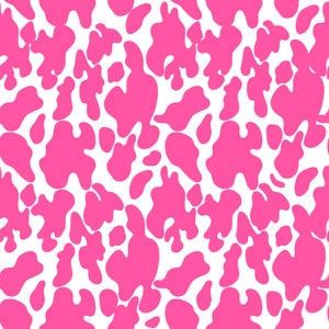 Brilliant Pink Cow Print Seamless Repeat Pattern JPEG
