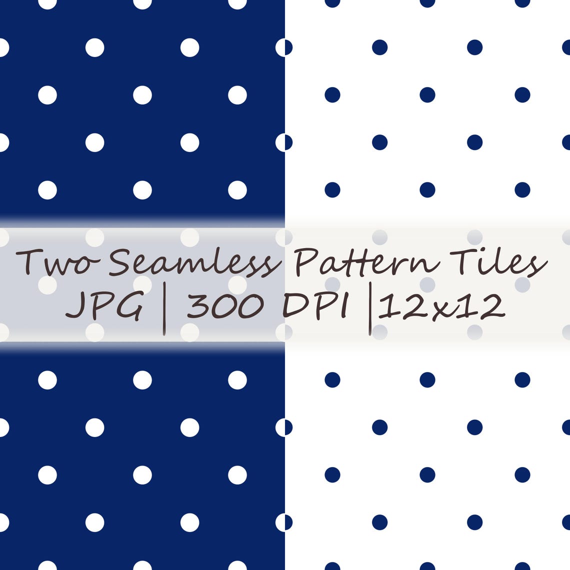 Navy Blue Polka Dots Seamless Repeat Pattern JPEG - Etsy