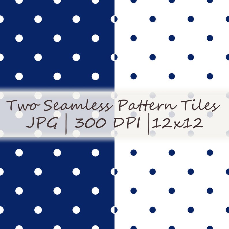Navy Blue Polka Dots Seamless Repeat Pattern JPEG - Etsy