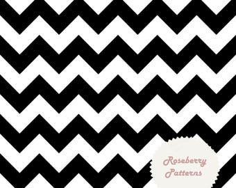 Black White Chevron Seamless Repeat Pattern Transparent PNG & JPEG