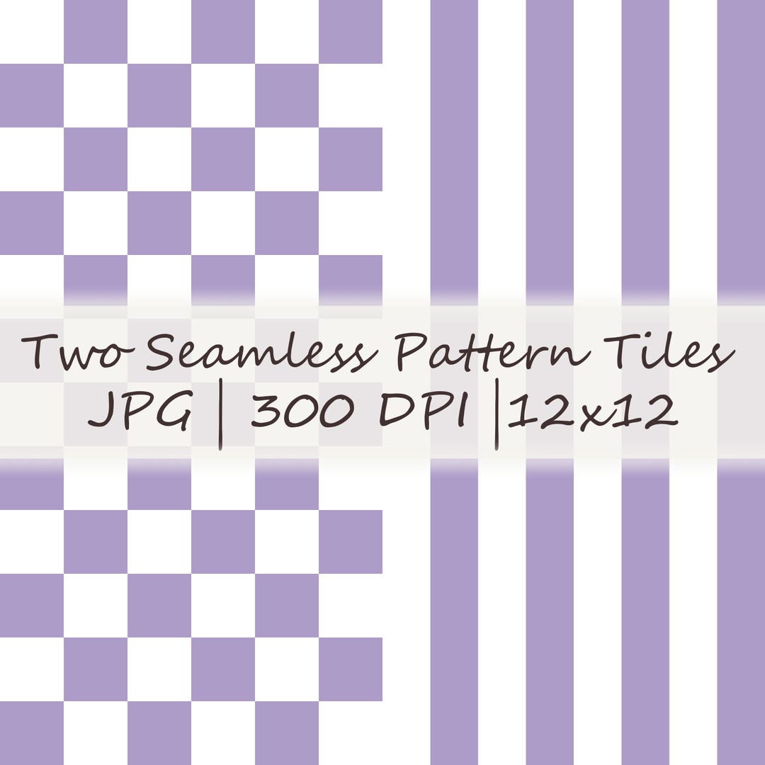 Lavender Checks & Stripes Seamless Repeat Pattern JPEG - Etsy