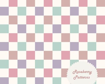 Nursery Easter Checker Seamless Repeat Pattern JPEG