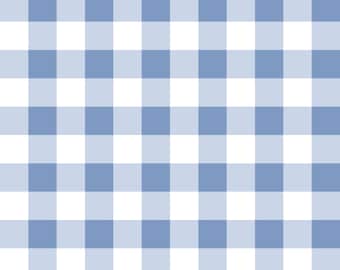 Cool Blue Gingham Seamless Repeat Pattern JPEG