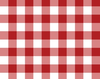 Red Gingham Seamless Repeat Pattern JPEG