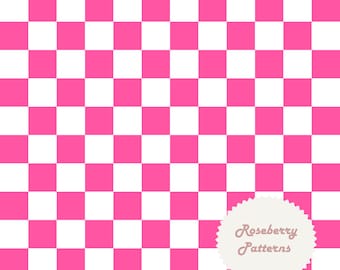 Tropical Pink Checkerboard Seamless Repeat Pattern Transparent PNG & JPEG