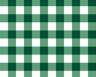 Forest Green Gingham Seamless Repeat Pattern JPEG