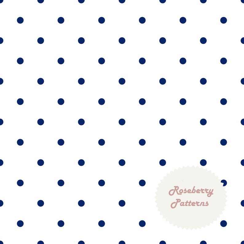 Navy Blue Polka Dots Seamless Repeat Pattern JPEG - Etsy