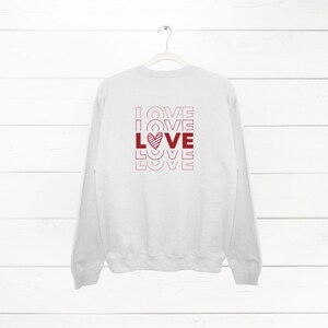 Love Sweatshirt, Cute Jumper, Valentine&#39;s Jumper, Women&#39;s Jumper, Valentine&#39;s Sweatshirt, Coffee Sweater, Gift for Her, Gift for Mum