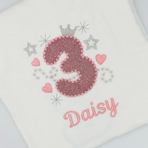 3rd Birthday Princess Shirt, Princess Birthday Girl Shirt, Princess Crown Birthday Shirt, Birthday Princess Shirt, Number With Crown