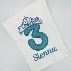 3rd Birthday Princess Shirt, Princess Birthday Girl Shirt, Princess Crown Birthday Shirt, Birthday Princess Shirt, Number With Crown