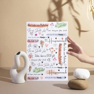 Kerzentattoo pdf zum herunterladen | Kerzentattoo zum Muttertag als digitale Datei | Kerzen Sticker als Muttertagsgeschenk | sofort download