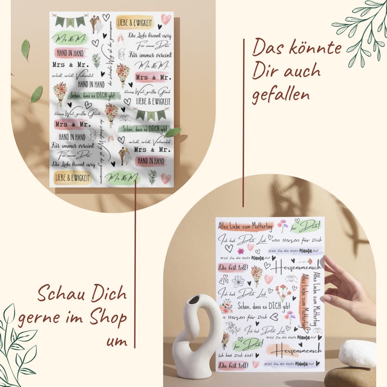 Weitere Kerzentattoo Produkte- Hochzeit und Muttertag