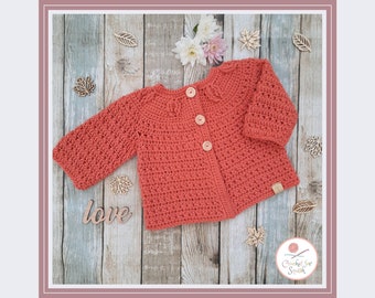 Falling Leaves Cardigan / Baby Cardigan / Crochet / Handmade Baby / Baby Outfit / Cute Baby Clothing / Unisex / Mon Petit Violon