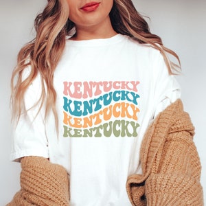 Kentucky State Shirts, Kentucky State Map Shirt, Kentucky Travel Gifts, Kentucky Apparel, Kentucky Clothing, KY Lover Shirt, Retro KY Tee