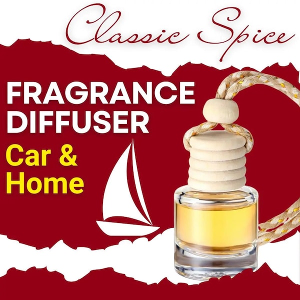 Original Spice (smells like Old Spice original) Car Home Fragrance Diffuser All Natural Oil Freshener Air Home Long Lasting Scent Smell