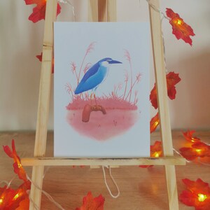 Bihoreau bleu - Impression Carte A5