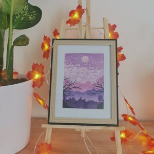 Lapin au clair de Lune - Impression Carte A5
