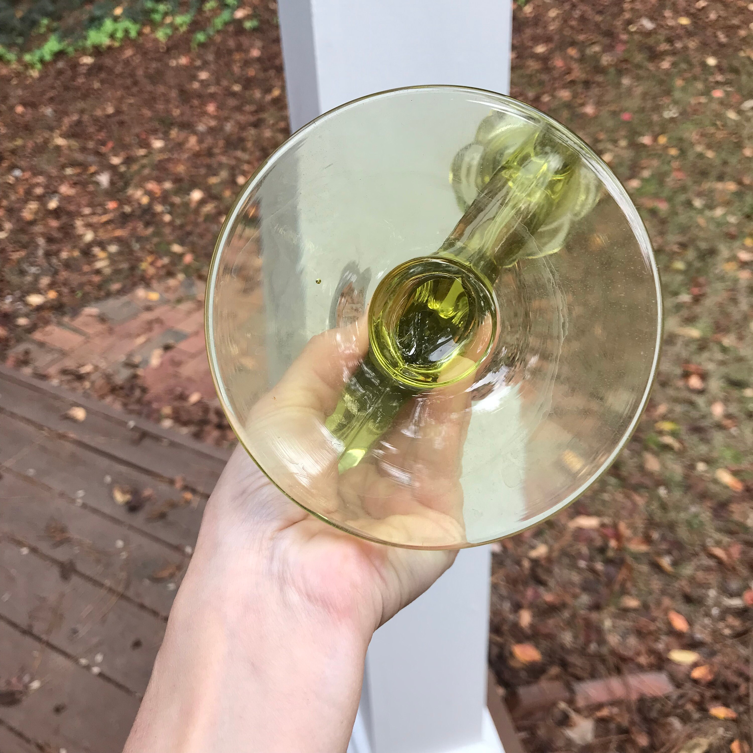 Pair of Deco Duncan Miller Canterbury Yellowgreen Glass Etsy