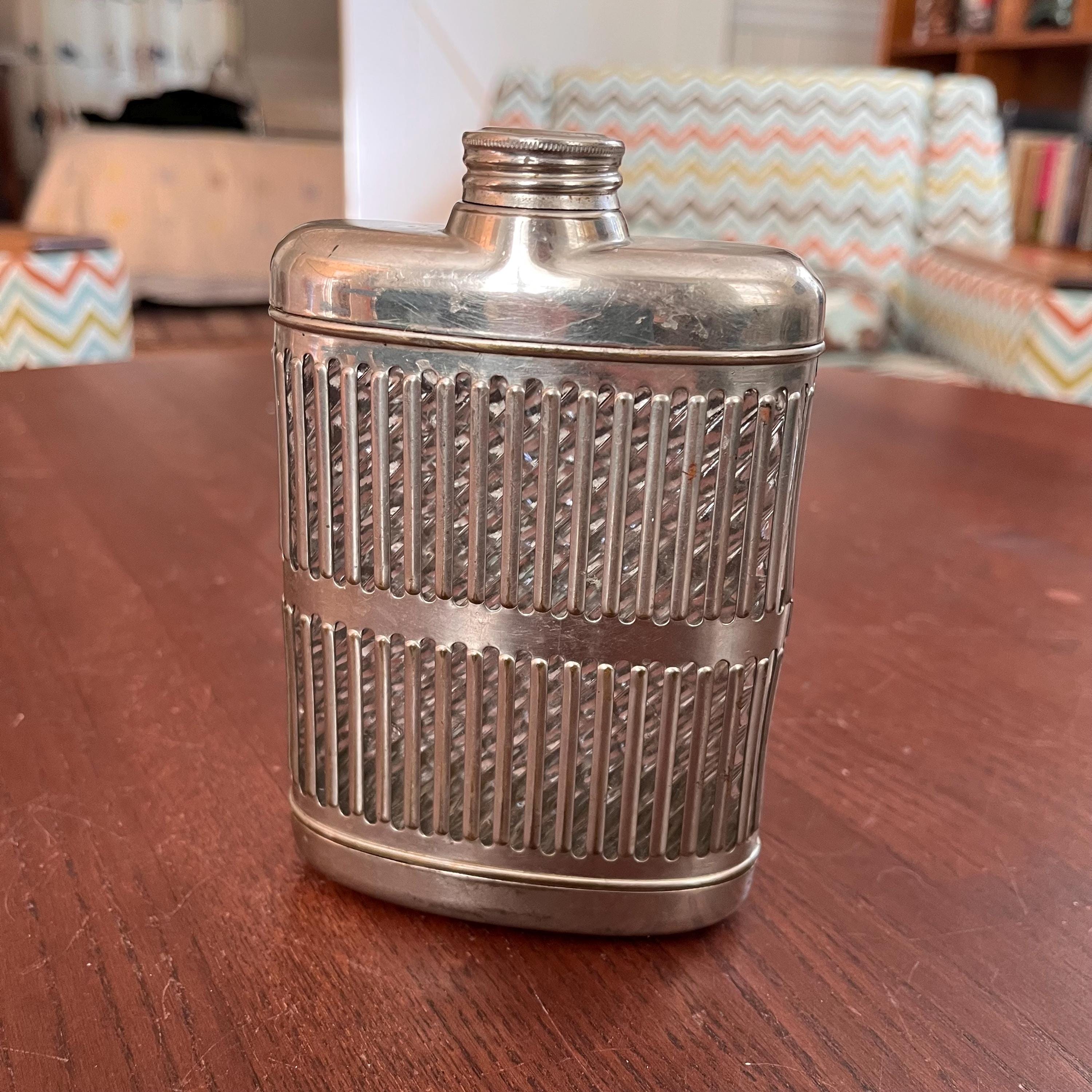 Antique (c 1920s-30s) Universal Art Deco Chrome-plated Caged Glass