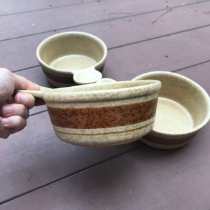 Trio of Vintage Treasure Craft Soup Bowls made in USA