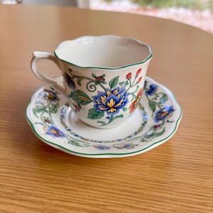 Pretty Nikko Oriental Garden tea cup and saucer in pristine vintage condition