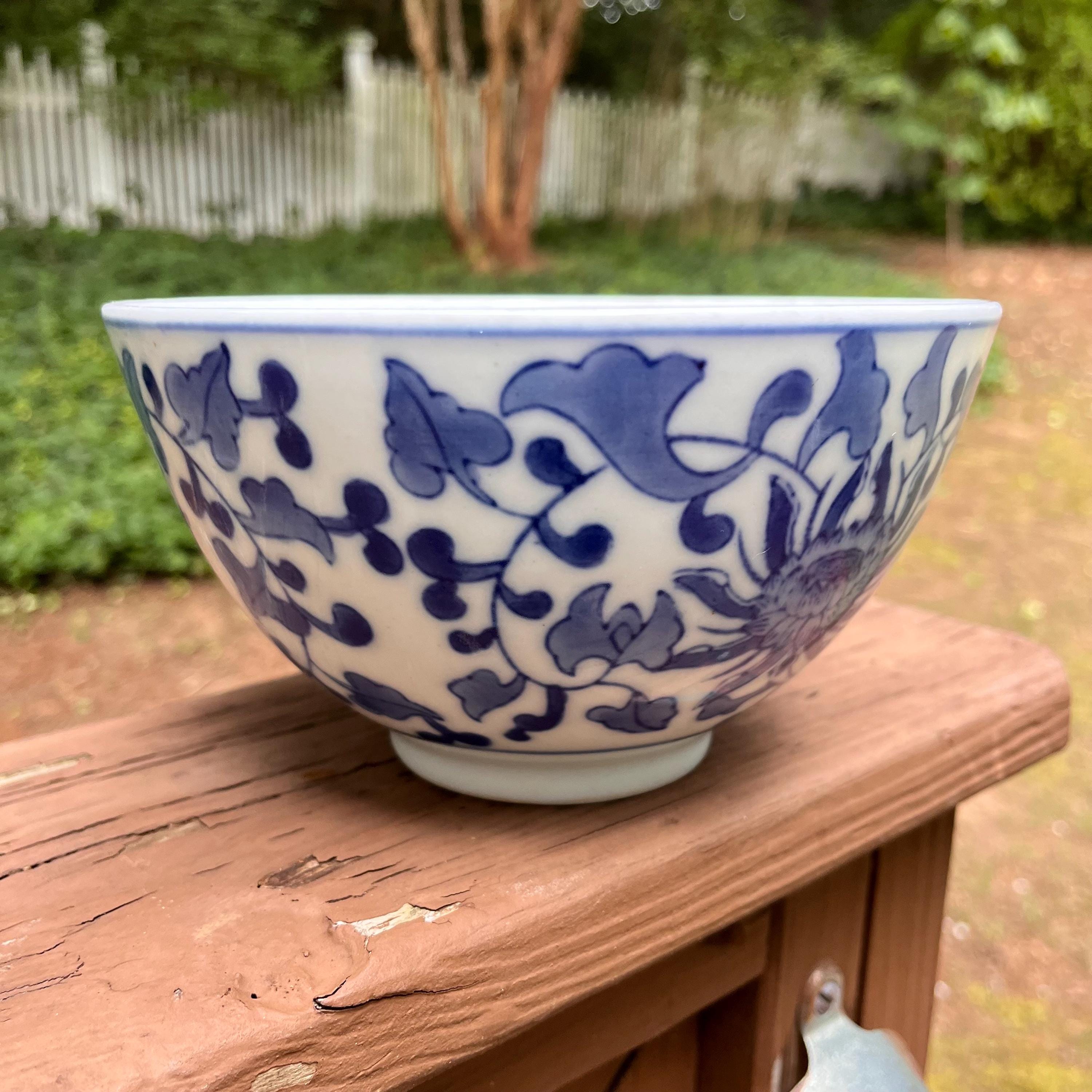 Antique Chinese Blue Bowl - Etsy