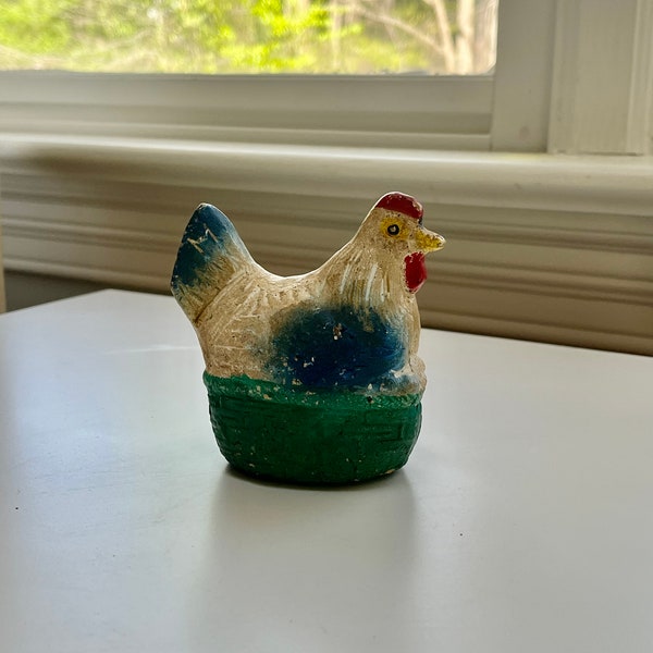 Vintage Pottery Chicken Piggy Bank - made in Mexico