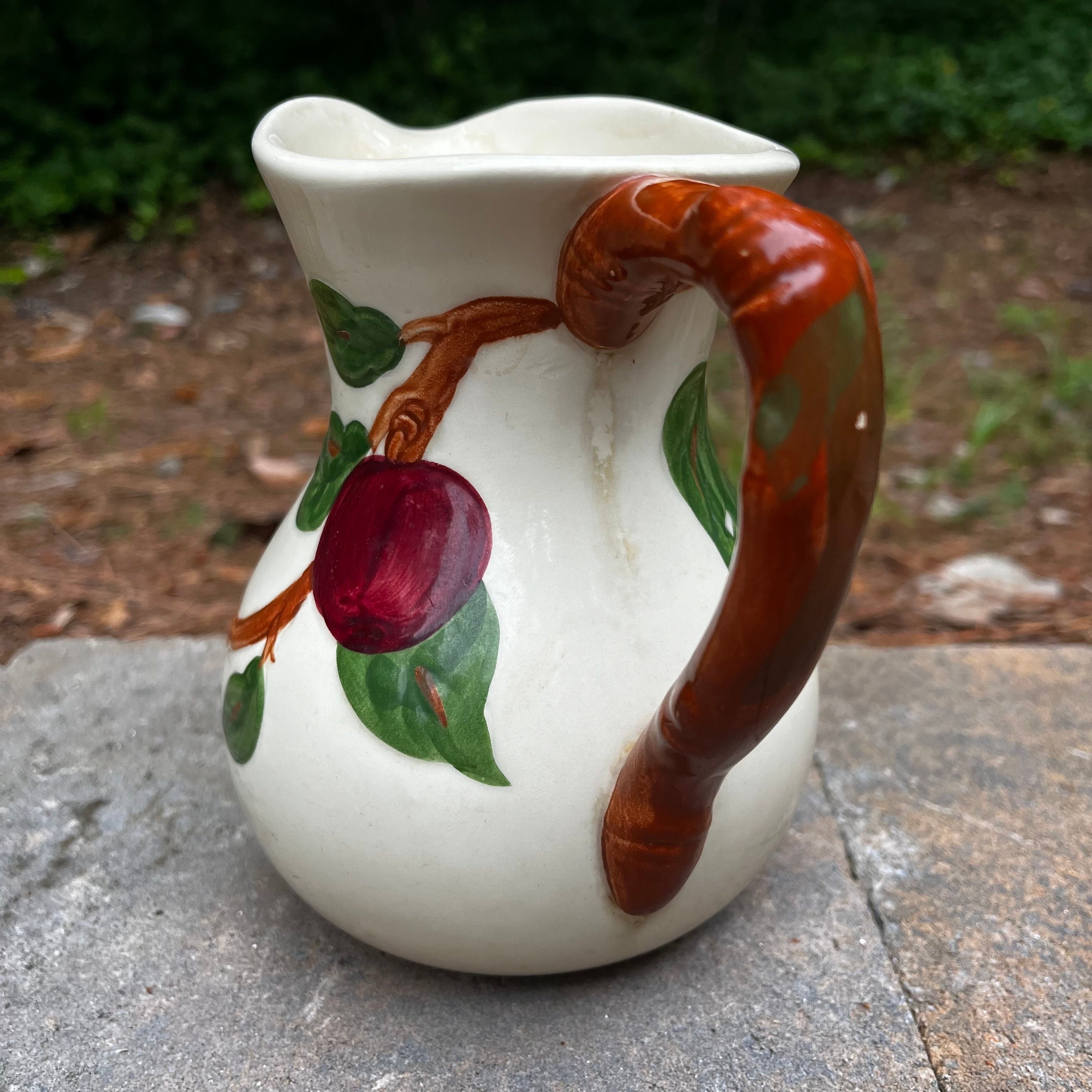 Vintage 1950s Franciscan Apple Pattern Pitcher, 6” a Few