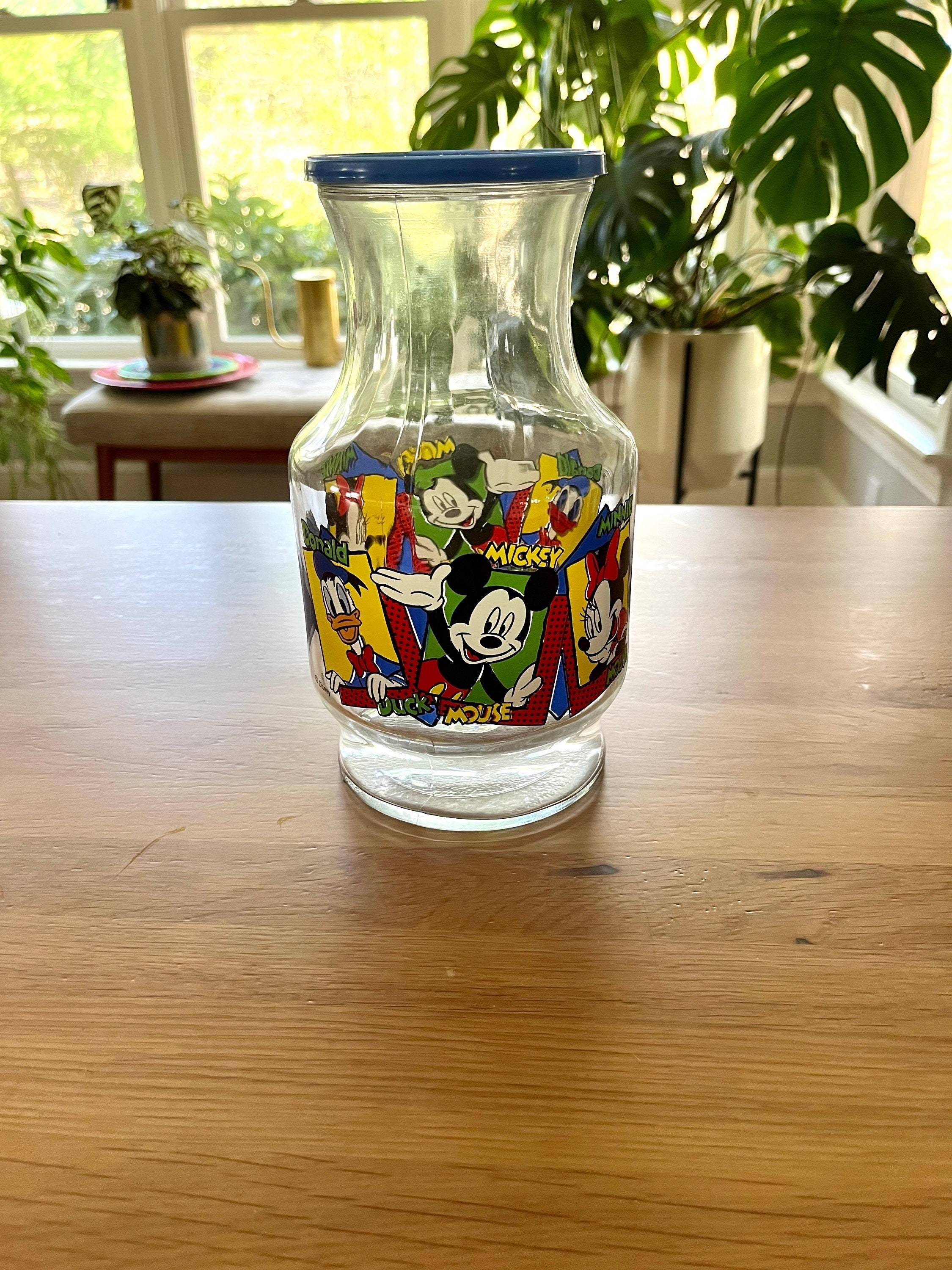 RARE Vintage Disney Director Mickey Mouse 5.5 Tall Glass Drink - Ruby Lane