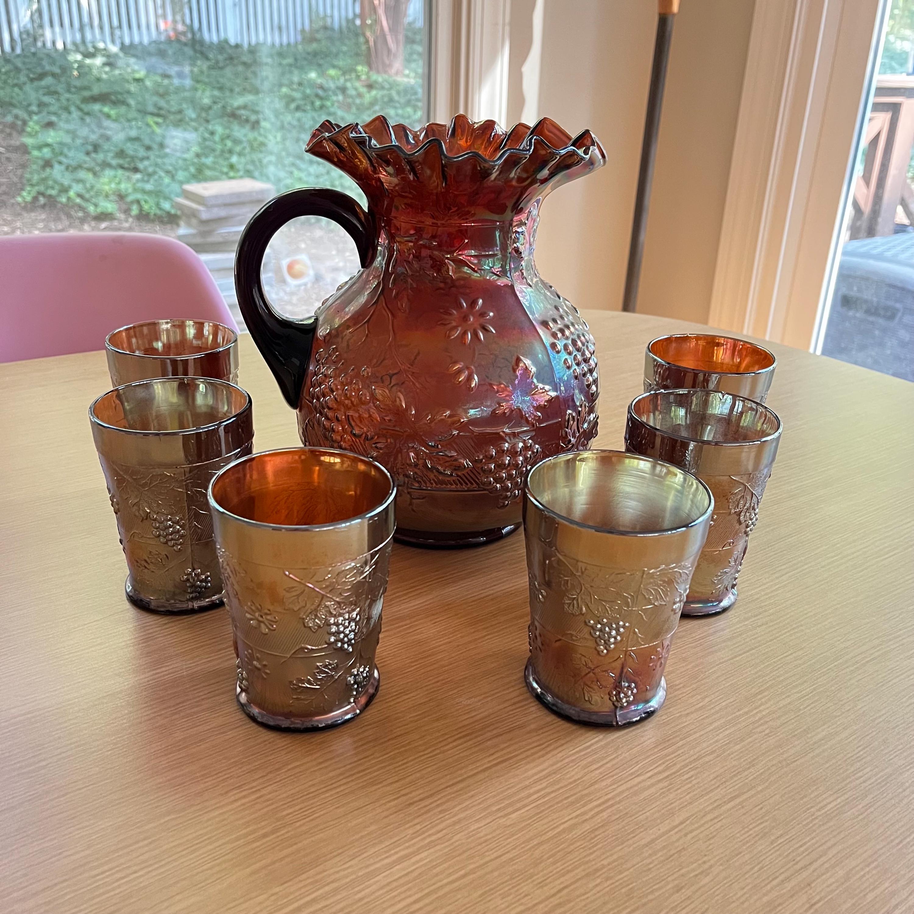 Fenton Glass Water Pitchers - Etsy