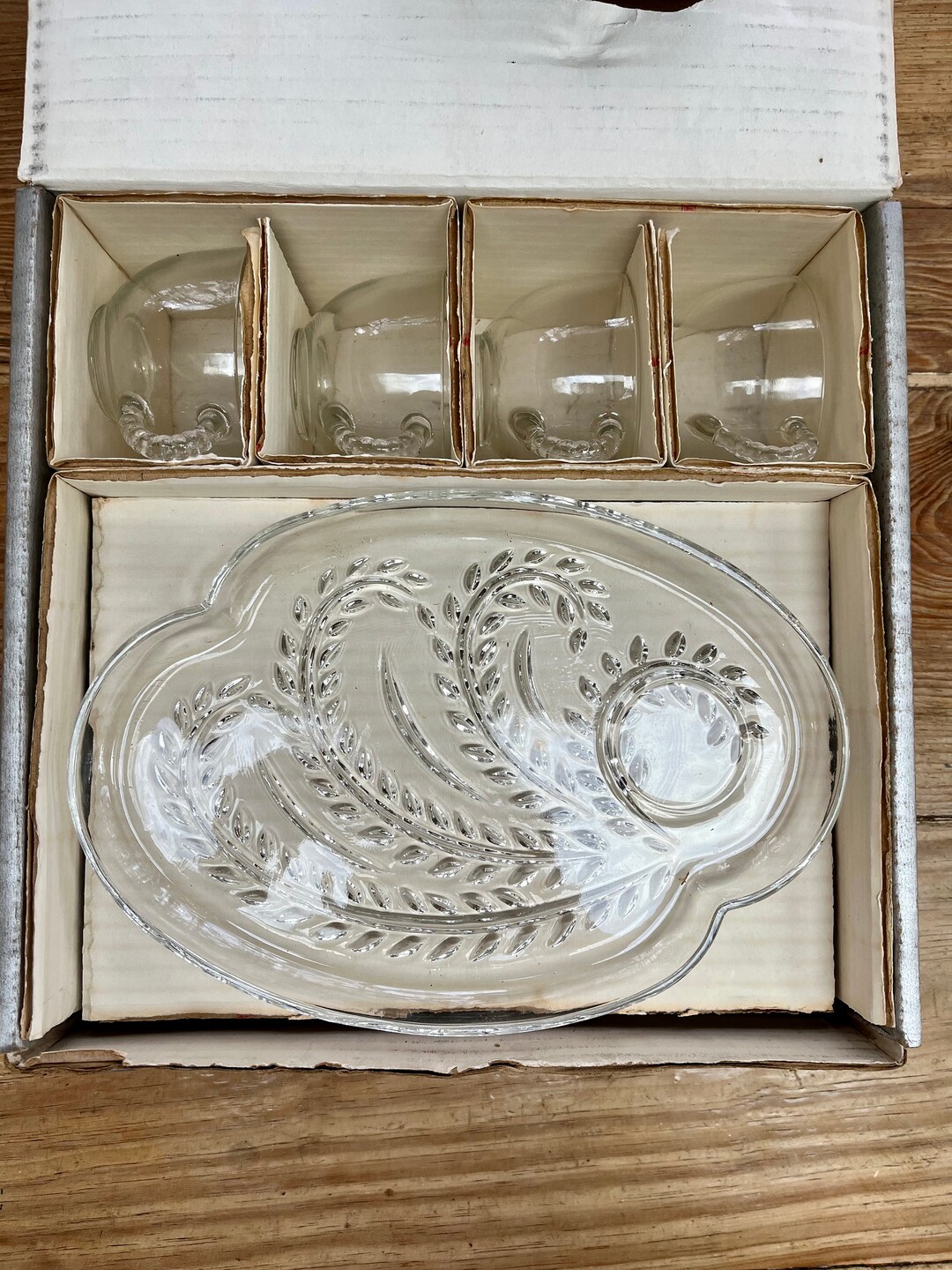 Federal Glass Company Hospitality Snack Set of 4 in Original Etsy