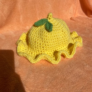 Crochet Lemon Bucket Hat