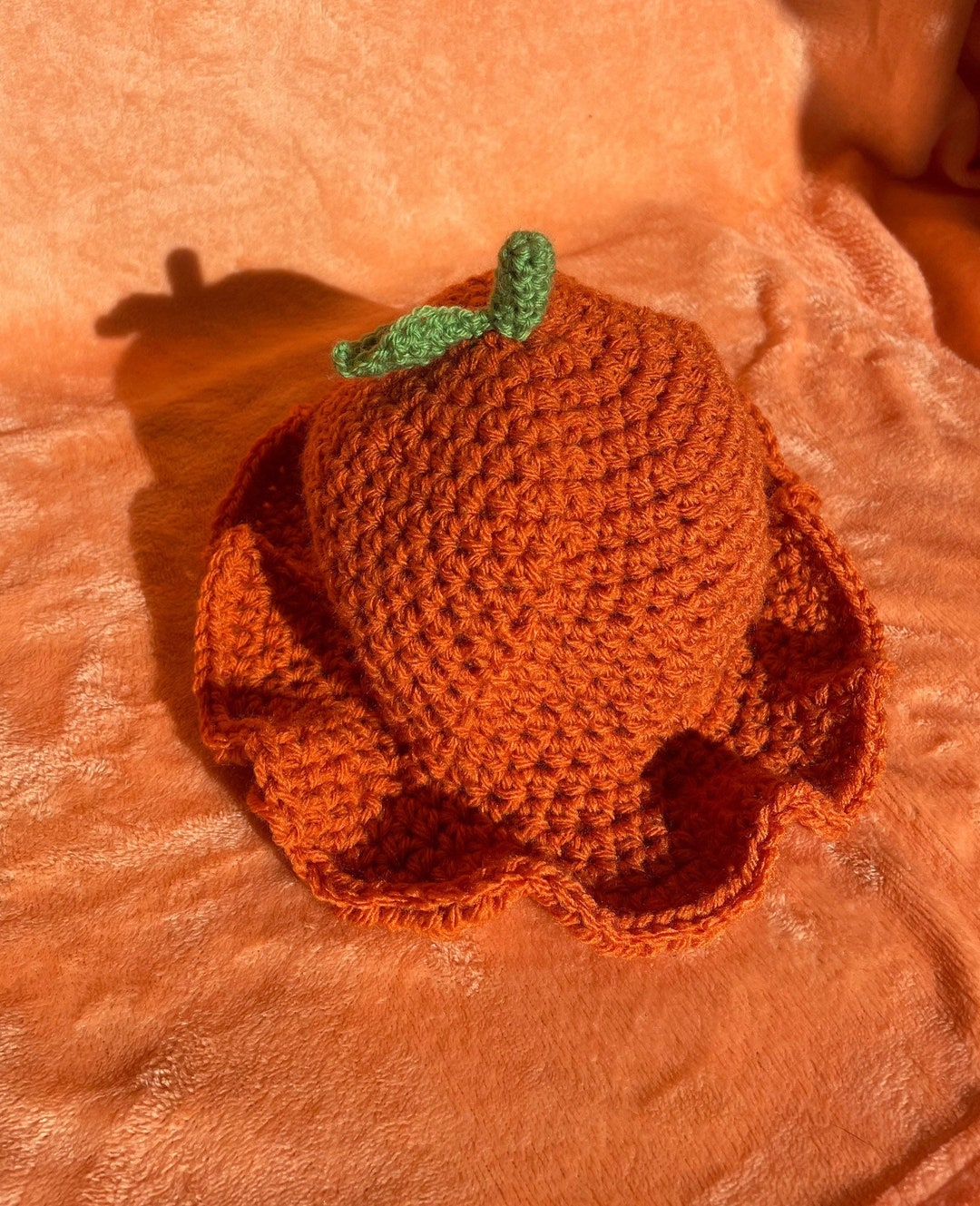 Crochet Orange Bucket Hat Etsy