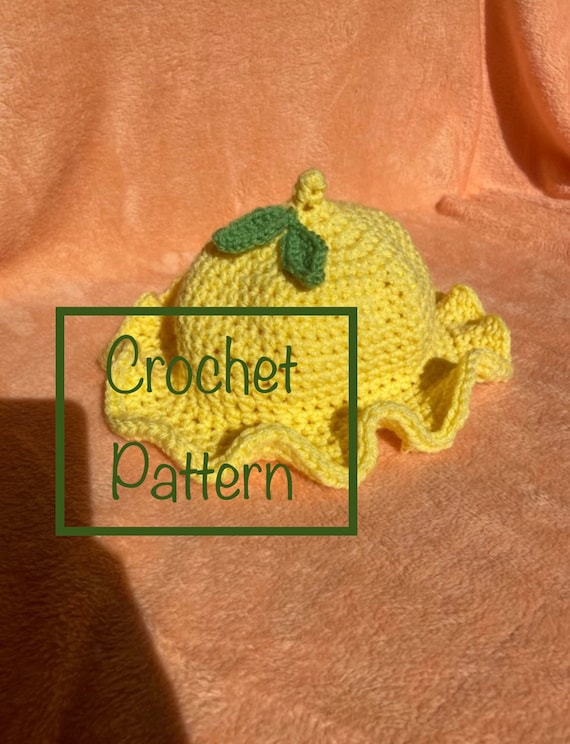 Crochet Lemon Bucket Hat- Crochet Pattern (Please read item description before purchasing)