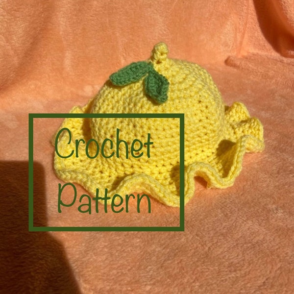 Crochet Lemon Bucket Hat- Crochet Pattern