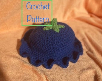 Crochet Pattern- Blueberry Bucket Hat