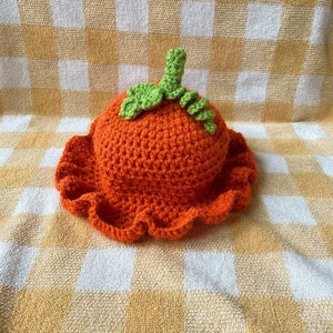Pumpkin Crochet Bucket Hat