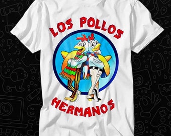 Los Pollos Hermanos TV Series White T Shirt Gift For Womens Mens Unisex Top Adult Tee Vintage Music Best Movie OZ359