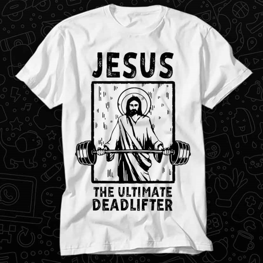 Jesus The Ultimate Deadlifter Funny Christian Workout Gym - Foto 11