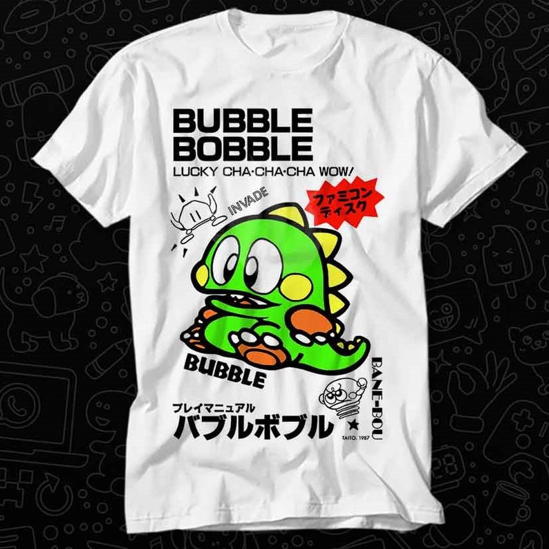 Bubble Bobble Japanese Poster Famicom T Shirt.