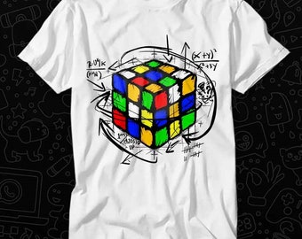 Rubiks Cube Solution Art Puzzle Algorithm T Shirt Gift For Womens Mens Unisex Top Adult Tee Vintage Music Best Movie OZ109
